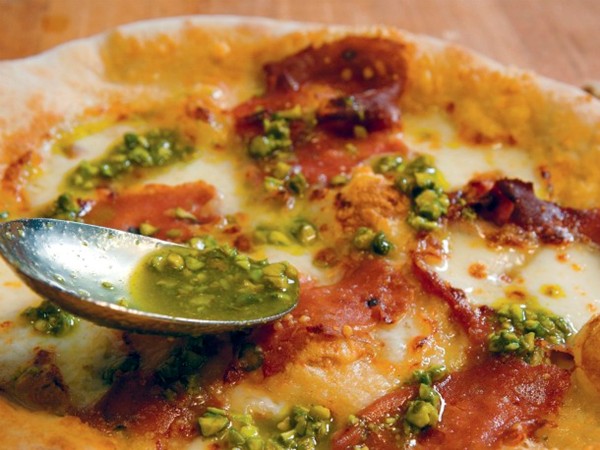 Marc Vetri's mortadella pizza (Cook the Book)