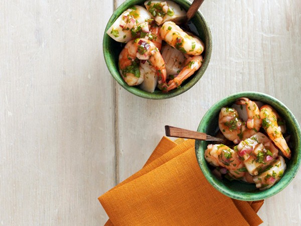 Marcela Valladolid's scallop and shrimp cocktail