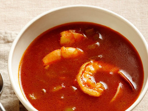 Marcela Valladolid's spicy shrimp broth