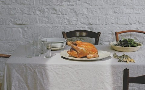 Marcella Hazan’s roast chicken with lemon