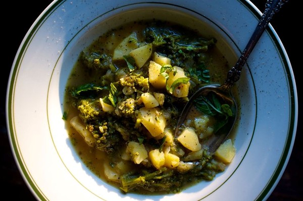 Marcella's broccoli and potato soup