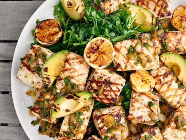 Marc's grilled swordfish with salsa verde