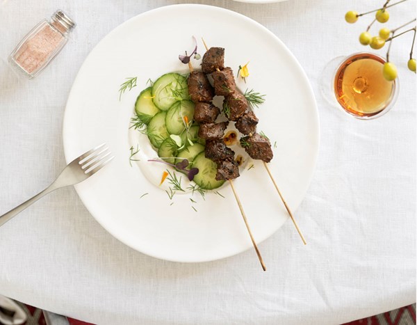 Marcus' Sichuan ox-heart skewers