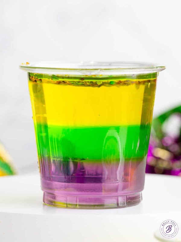 Mardi Gras Jello shots