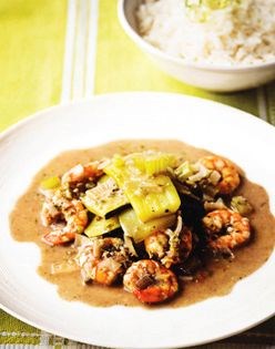 Marinade prawns in coconut sauce