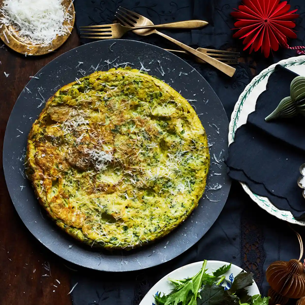 Marinated artichoke frittata