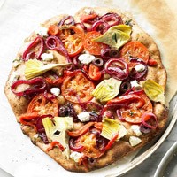 Marinated artichoke pizza