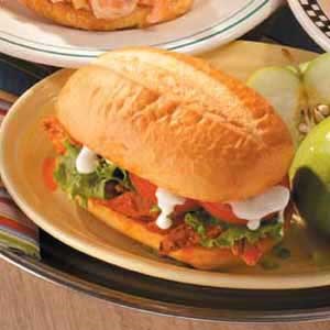 Marinated beef on buns 