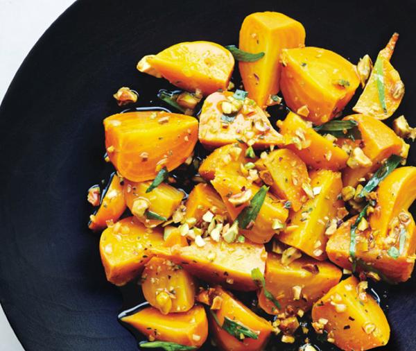 Marinated beets with pistachios and tarragon