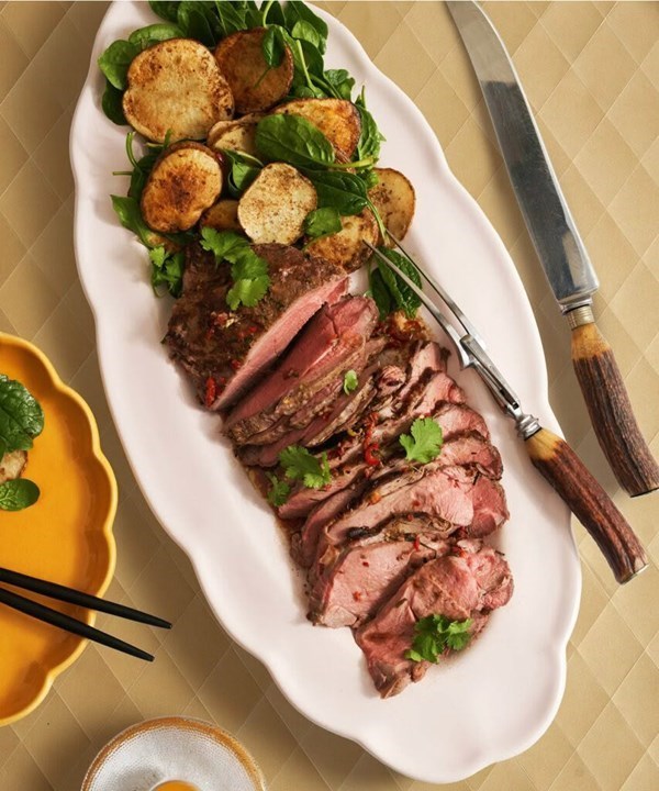 Marinated boned leg of lamb, January 2007