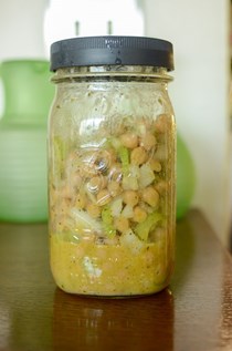 Marinated chick pea and celery salad
