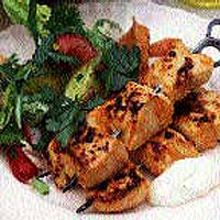 Marinated chicken skewers (Shish taouk)