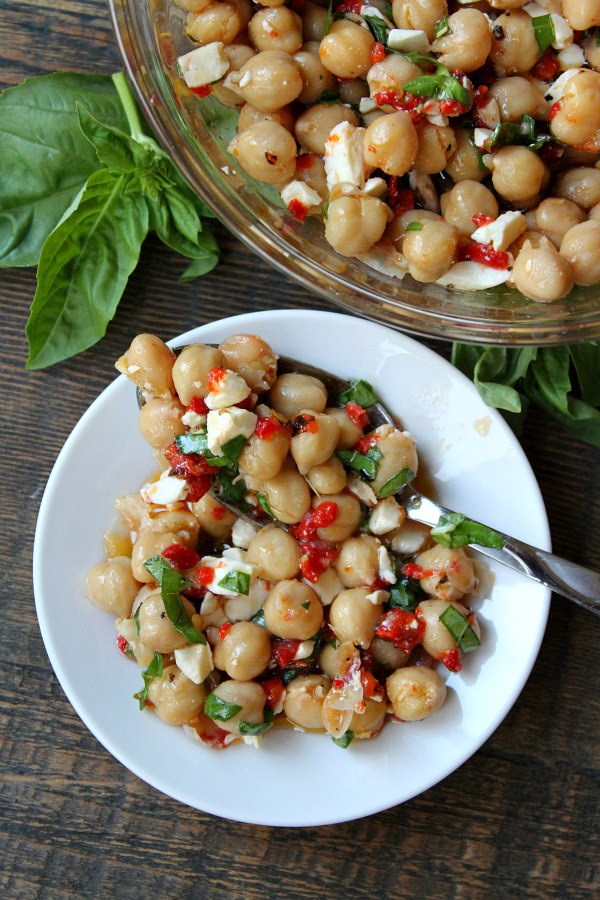 Marinated chickpeas
