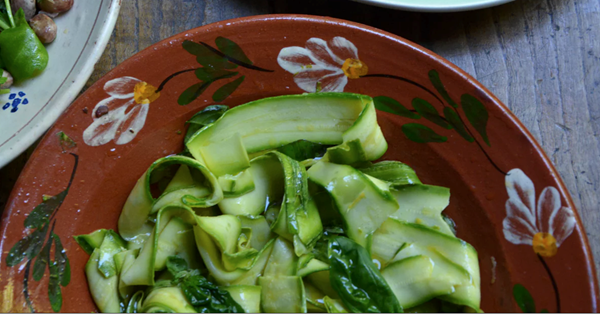 Marinated courgettes