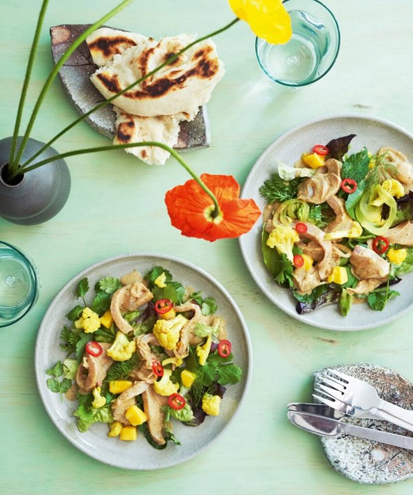 Marinated fish with coconut & pickled cauliflower 