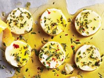 Marinated goat cheese