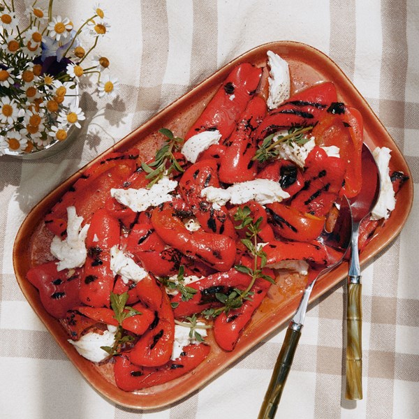 Marinated grilled peppers