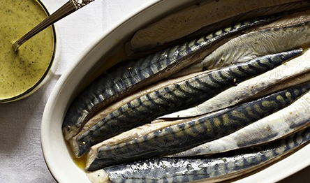 Marinated mackerel with tartare dressing