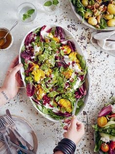 Marinated maple & turmeric-roasted cauliflower with yoghurt sauce