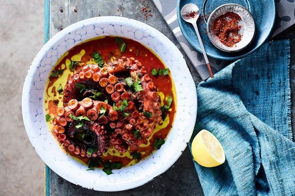 Marinated octopus