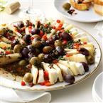 Marinated olive and cheese ring