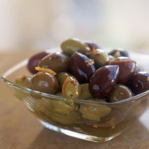Marinated olives