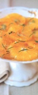 Marinated orange slices with vanilla yoghurt