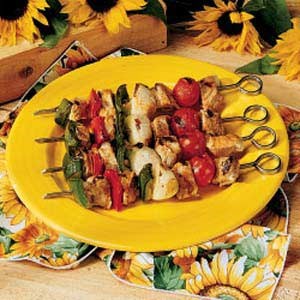 Marinated pork kabobs