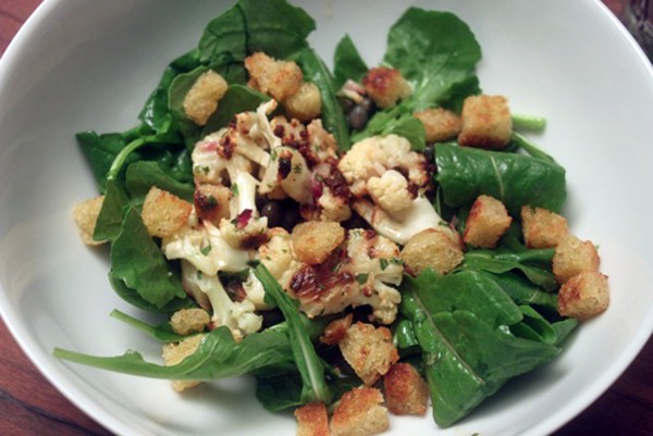 Marinated roasted cauliflower salad