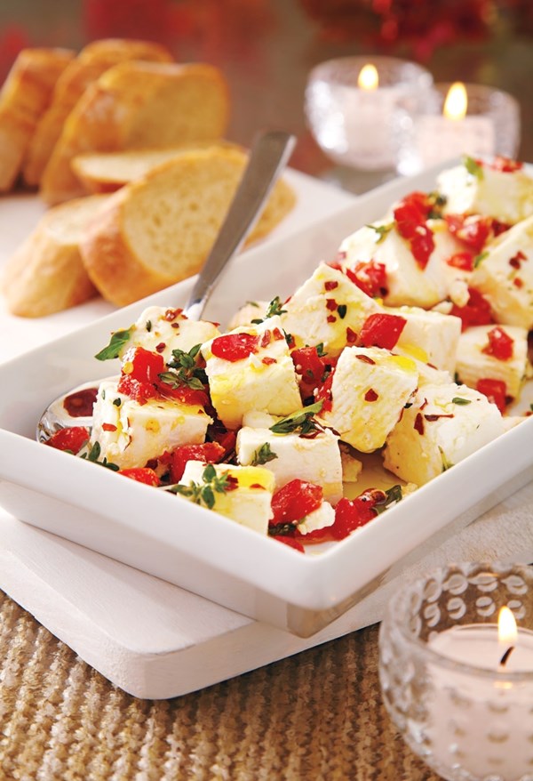 Marinated roasted peppers & feta
