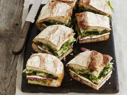 Marinated salumi sandwich
