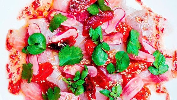 Marinated sea bream