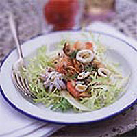 Marinated seafood salad