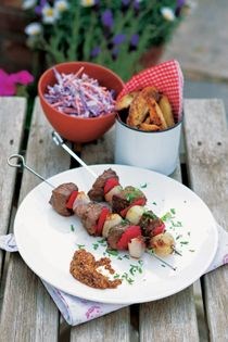 Marinated sirloin skewers