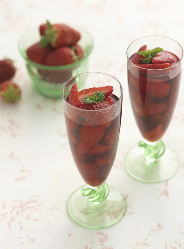 Marinated strawberries