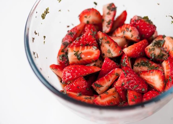 Marinated strawberries