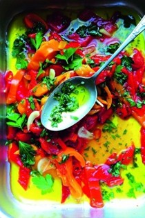 Marinated sweet peppers with salmoriglio