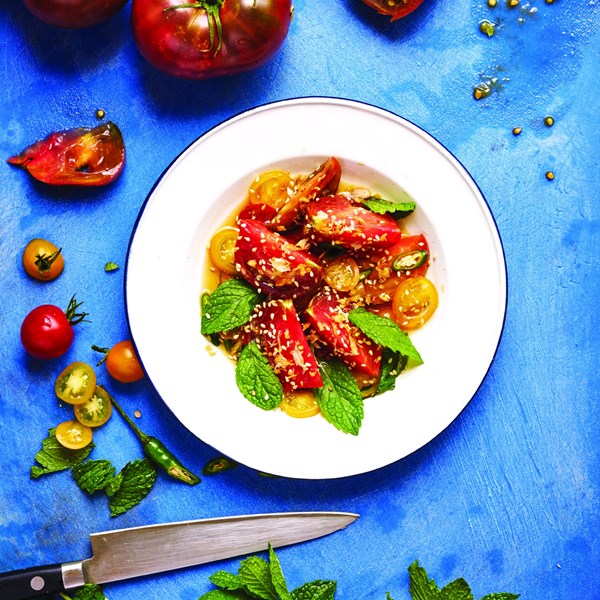 Marinated tomatoes (and a lesson in balancing Thai flavors)