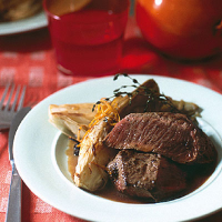 Marinated venison steaks