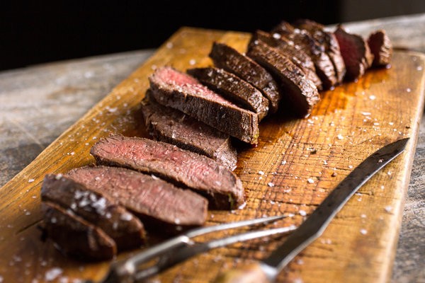 Marinated venison steaks