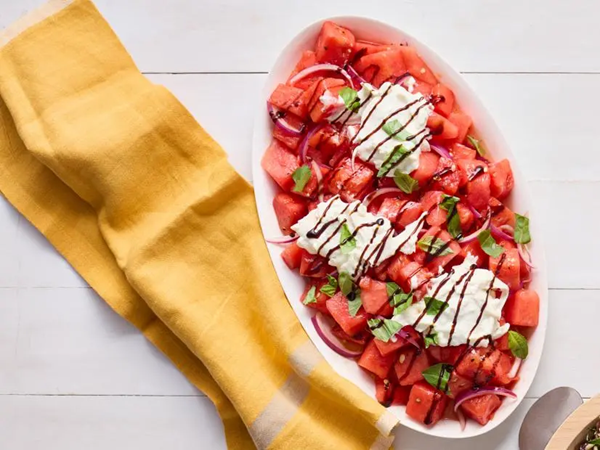 Marinated watermelon salad