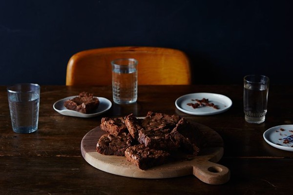 Mario Batali's double-chocolate pot brownies