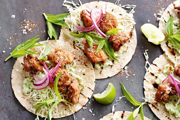 Marion's japanese fried chicken tacos