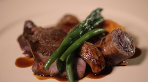 Marlborough wild game mixed grill with choux potatoes