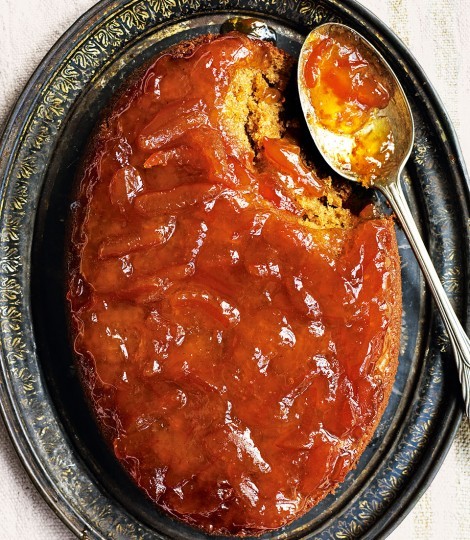 Marmalade and ginger upside-down pudding