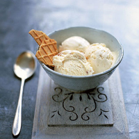 Marmalade and orange flower ice cream