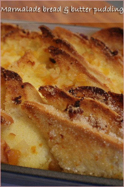 Marmalade bread & butter pudding