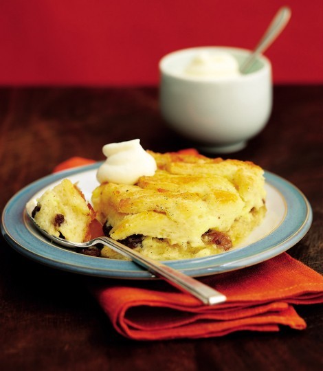 Marmalade bread and butter pudding