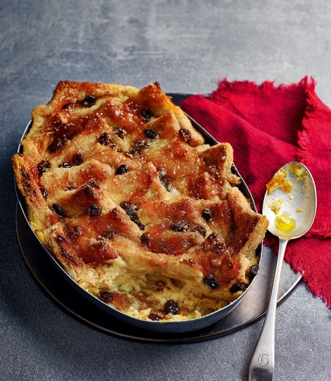 Marmalade bread and butter pudding