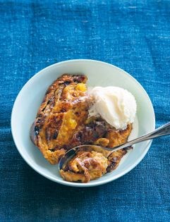Marmalade bread and butter pudding